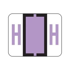 Labels|Smead BCCR Color Coded Alphabetic Labels, H, Lavender, 500/Roll (67078)