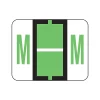 Labels|Smead BCCR Color Coded Alphabetic Labels, M, Light Green, 500/Roll (67083)