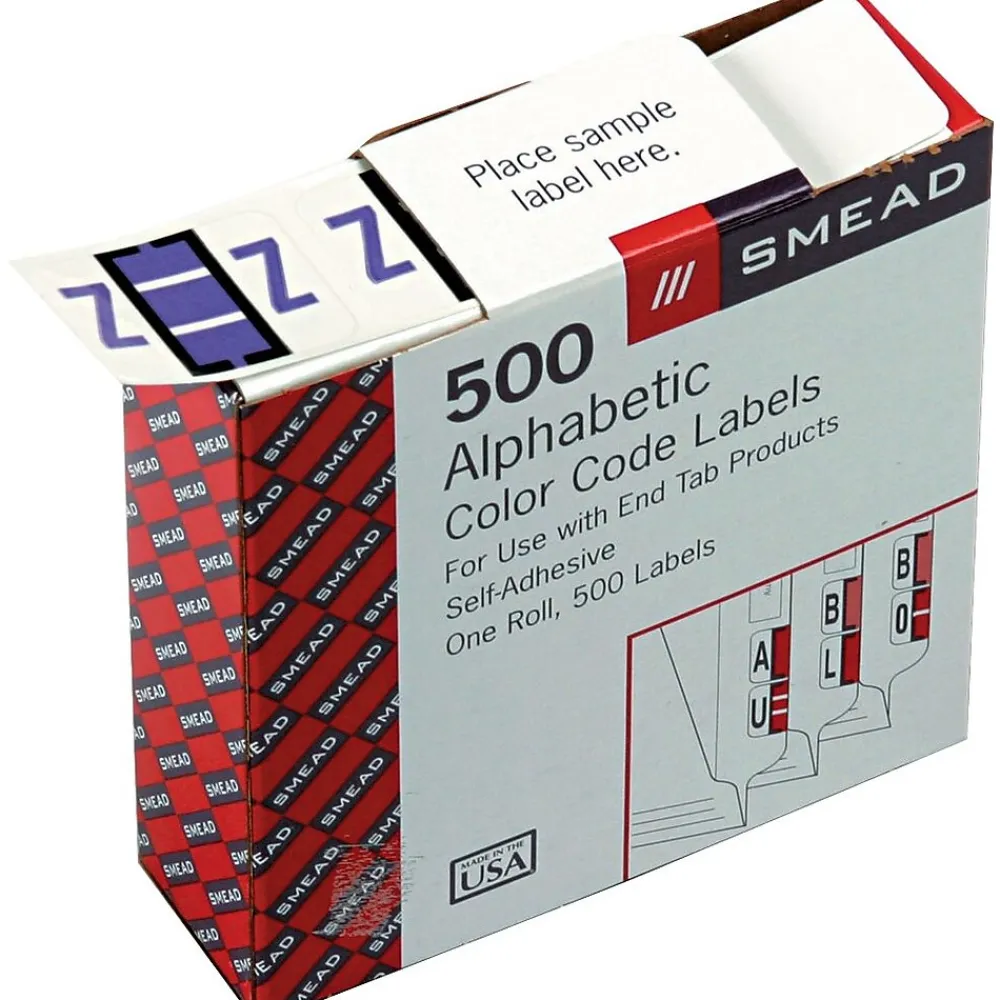 Labels|Smead BCCR Labels File Folder Label, Z, Lavender, 500 Labels/Pack (67096)