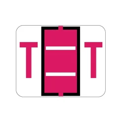 Labels|Smead BCCR Labels File Folder Label, T, Red, 500 Labels/Pack (67090)