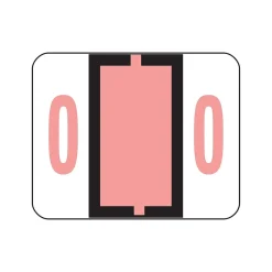 Labels|Smead BCCRN Color Coded Numeric Labels, 0, Pink, 500/Roll (67370)