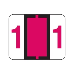 Labels|Smead BCCRN Color Coded Numeric Labels, 1, Red, 500/Roll (67371)