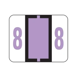 Labels|Smead BCCRN Color Coded Numeric Labels, 8, Lavender, 500/Roll (67378)