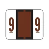 Labels|Smead BCCRN Color Coded Numeric Labels, 9, Brown, 500/Roll (67379)