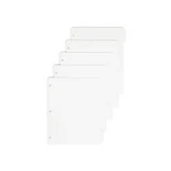 Dividers|Smead Blank Dividers, 5-Tab, White, 20 Sets/Box (89415)