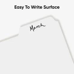 Dividers|Smead Blank Dividers, 5-Tab, White, 20 Sets/Box (89415)