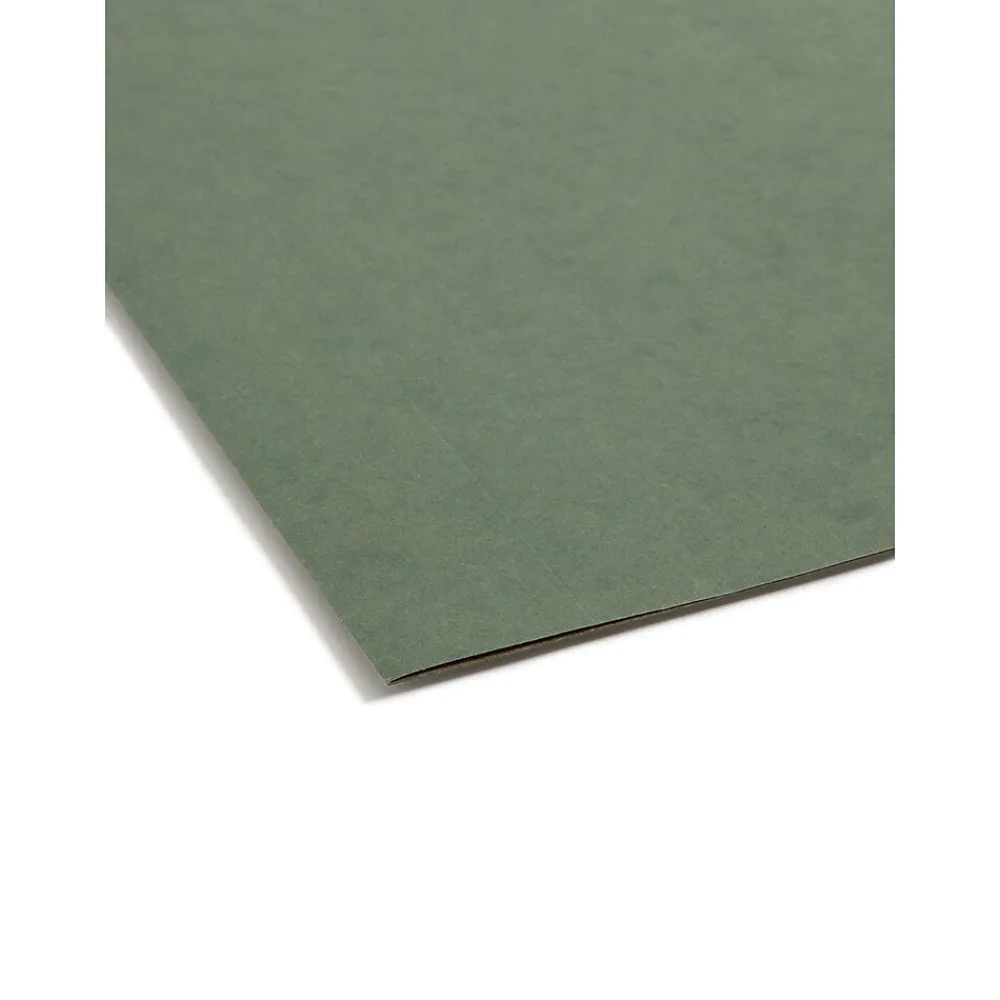 Hanging File Folders|Smead Box Bottom Hanging File Folders, 3" Expansion, Letter Size, Standard Green, 25/Box (64279)