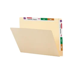 File Folders|Smead Conversion Top and End-Tab File Folders, Straight-Cut Tabs, Letter Size, Manila, 100/Bx (24190)