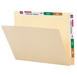 File Folders|Smead Conversion Top and End-Tab File Folders, Straight-Cut Tabs, Letter Size, Manila, 100/Bx (24190)