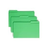 File Folders|Smead CutLess® File Folder, 3 Tab, Legal Size, Green, 100/Bx (17143)