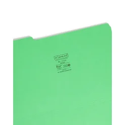File Folders|Smead CutLess® File Folder, 3 Tab, Legal Size, Green, 100/Bx (17143)