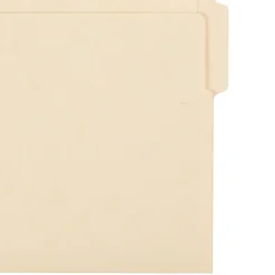 File Folders|Smead End Tab File Folder, Shelf-Master Reinforced 1/3-Cut Tab, Letter Size, Manila, 100/Box (24134)