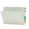 File Folders|Smead ® End Tab Pressboard File Folder, Straight-Cut Tab, 1" Expansion, Letter Size, Gray/Green, 25/Box (26200)
