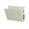 File Folders|Smead End Tab Pressboard File Folder, Straight-Cut Tab, 2" Expansion, Letter Size, Gray/Green, 25/Box (26210)