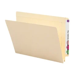 File Folders|Smead End-Tab File Folders, Reinforced Straight-Cut Tab, 1-1/2