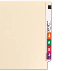 File Folders|Smead End-Tab File Folders, Reinforced Straight-Cut Tab, 1-1/2