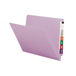 File Folders|Smead End-Tab File Folders, Shelf-Master Reinforced Straight-Cut Tab, Letter Size, , 100/Bx (25410) Lavender