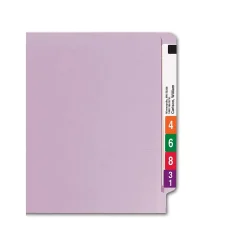 File Folders|Smead End-Tab File Folders, Shelf-Master Reinforced Straight-Cut Tab, Letter Size, , 100/Bx (25410) Lavender