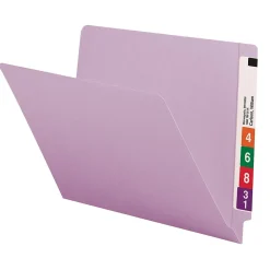 File Folders|Smead End-Tab File Folders, Shelf-Master Reinforced Straight-Cut Tab, Letter Size, , 100/Bx (25410) Lavender