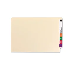 File Folders|Smead End-Tab File Folders, Straight-Cut Tab, Legal Size, Manila, 100/Box (27100)