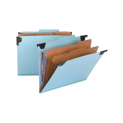 Hanging File Folders|Smead FasTab Heavy Duty Hanging File Folder, 2/5 Cut Tab, Letter size, Blue (65115)