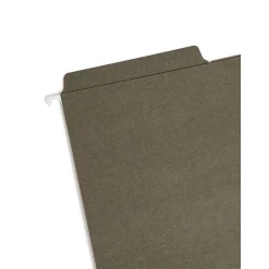 Hanging File Folders|Smead FasTab Recycled Hanging File Folder, 3-Tab Tab, Legal Size, Standard Green, 20/Box (64137)