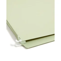 Hanging File Folders|Smead FasTab TUFF Colored Hanging Pockets with Reinforced Tabs, 3-Tab, Letter Size, Moss, 9/Box (64224)