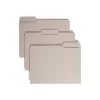 File Folders|Smead File Folder, 3 Tab, Letter Size, Light Gray, 100/Bx (12343)
