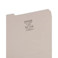 File Folders|Smead File Folder, 3 Tab, Letter Size, Light Gray, 100/Bx (12343)