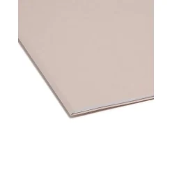 File Folders|Smead File Folder, 3 Tab, Letter Size, Light Gray, 100/Bx (12343)