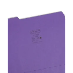 File Folders|Smead File Folder, 1/3-Cut Tab, Letter Size, , 100/Box (13043) Purple