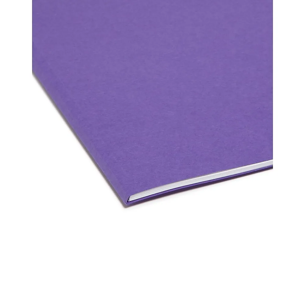 File Folders|Smead File Folder, 1/3-Cut Tab, Letter Size, , 100/Box (13043) Purple