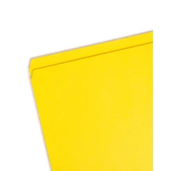 File Folders|Smead File Folder, Reinforced Straight-Cut Tab, Legal Size, Yellow, 100 per Box (17910)
