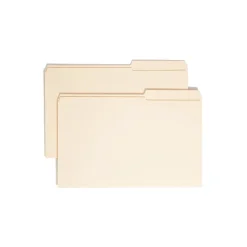 File Folders|Smead File Folder, Reinforced 2/5-Cut Tab Right Position, Legal Size, Manila, 100/Box (15386)