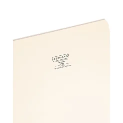 File Folders|Smead File Folder, Reinforced Straight -Cut Tab, Legal Size, Manila, 100 Per Box (15310)