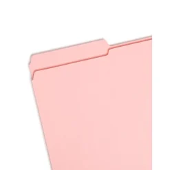 File Folders|Smead File Folder, Reinforced 1/3-Cut Tab, Legal Size, , 100/Box (17634) Pink