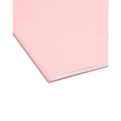 File Folders|Smead File Folder, Reinforced 1/3-Cut Tab, Legal Size, , 100/Box (17634) Pink