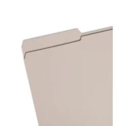 File Folders|Smead File Folder, Reinforced 1/3-Cut Tab, Legal Size, , 100/Box (17334) Gray
