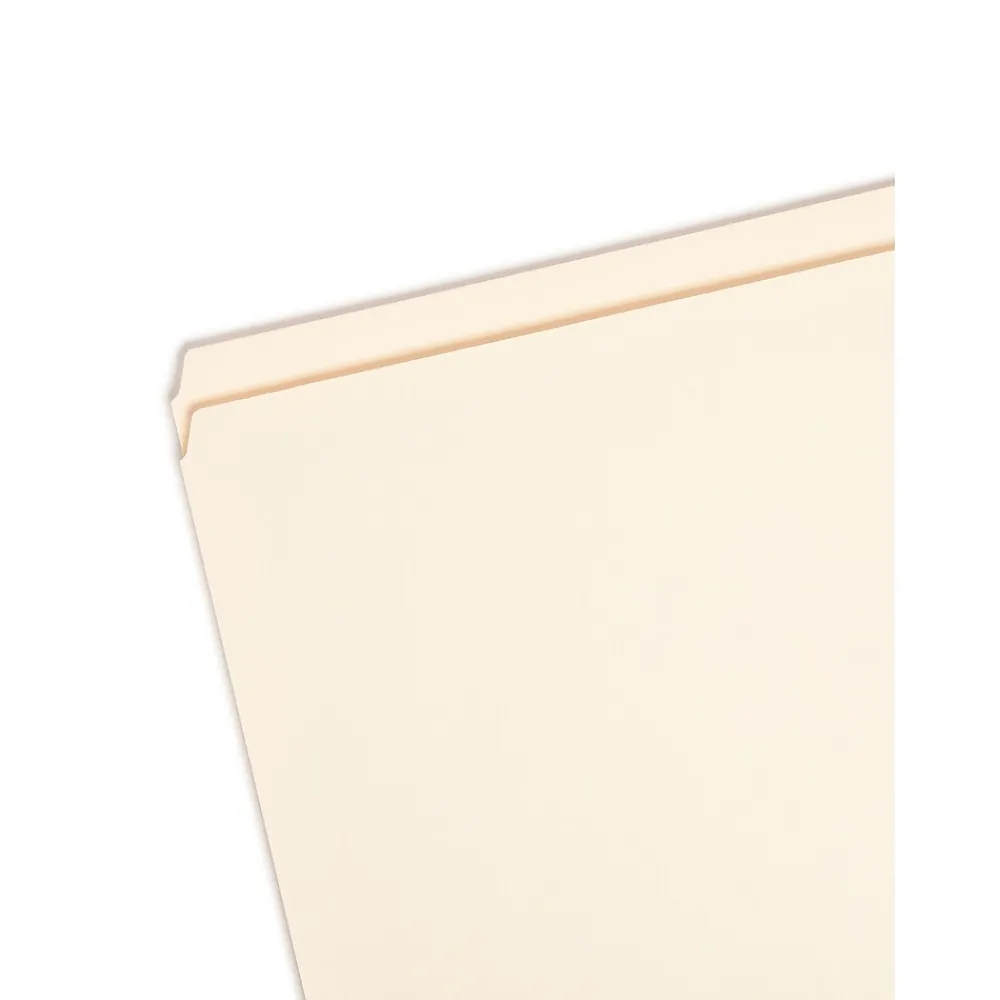 File Folders|Smead File Folder, Reinforced Straight -Cut Tab, Legal Size, Manila, 100 Per Box (15310)