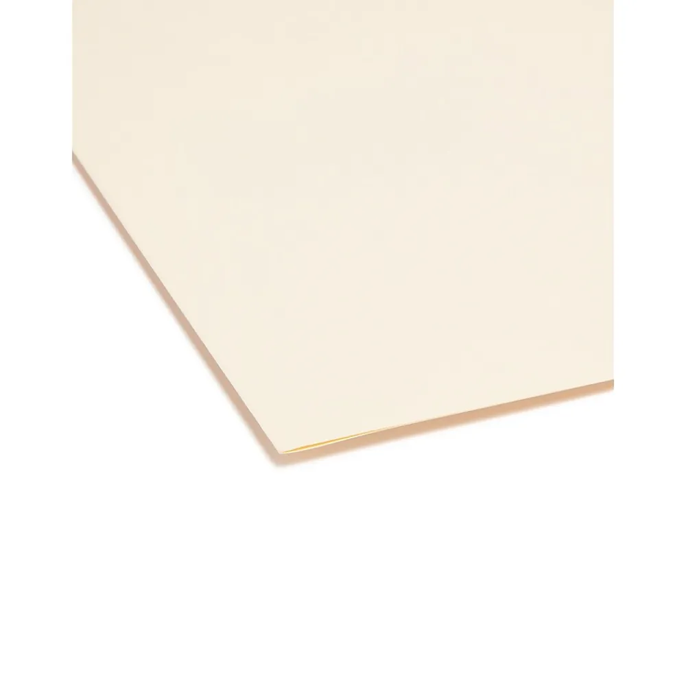 File Folders|Smead File Folder, Reinforced Straight -Cut Tab, Legal Size, Manila, 100 Per Box (15310)
