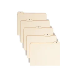 File Folders|Smead File Folders, A-Z Index, Reinforced 1/5-Cut Tab, Letter Size, Manila, 25/Set (11777)