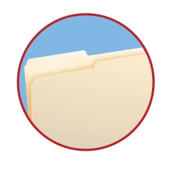 File Folders|Smead File Folders, 1/2-Cut Tab, Letter Size, Manila, 100/Bx (10320)