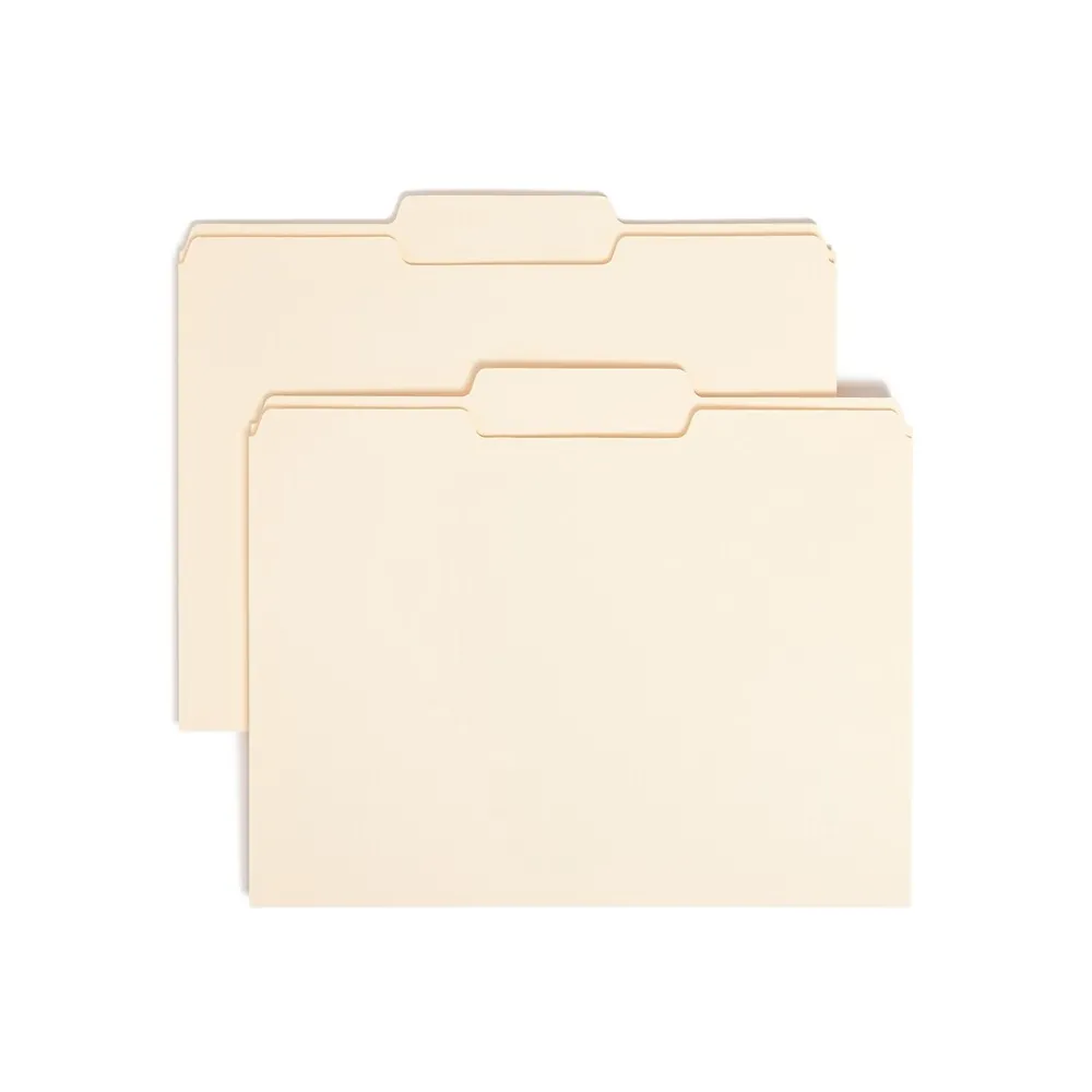 File Folders|Smead File Folders, 1/3-Cut Tab, Letter Size, Manila, 100/Box (10332)