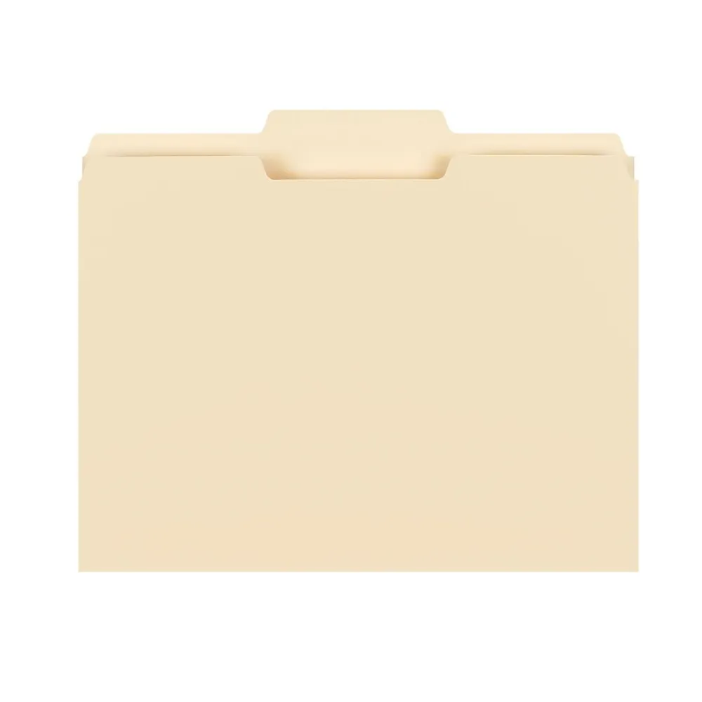 File Folders|Smead File Folders, 1/3-Cut Tab, Letter Size, Manila, 100/Box (10332)