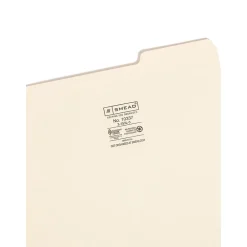 File Folders|Smead File Folders, Reinforced 1/3-Cut Tab Right Position, Letter Size, Manila, 100/Box (10337)