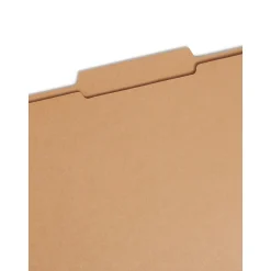 File Folders|Smead File Folders, Reinforced 2/5-Cut Tab Right Of Center, Guide Height, Letter Size, Kraft, 100/Box (10776)