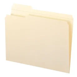 File Folders|Smead File Folders, Reinforced 1/3-Cut Tab, Letter Size, Manila, 100/Box (10335)