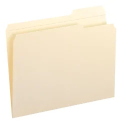 File Folders|Smead File Folders, Reinforced 1/3-Cut Tab Right Position, Letter Size, Manila, 100/Box (10337)
