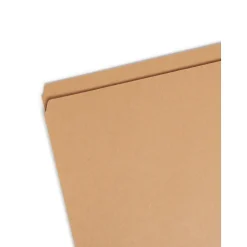File Folders|Smead File Folders, Reinforced Straight-Cut Tab, Letter Size, Kraft, 100/Box (10710)