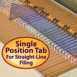 File Folders|Smead File Folders, Reinforced Straight-Cut Tab, Letter Size, Kraft, 100/Box (10710)